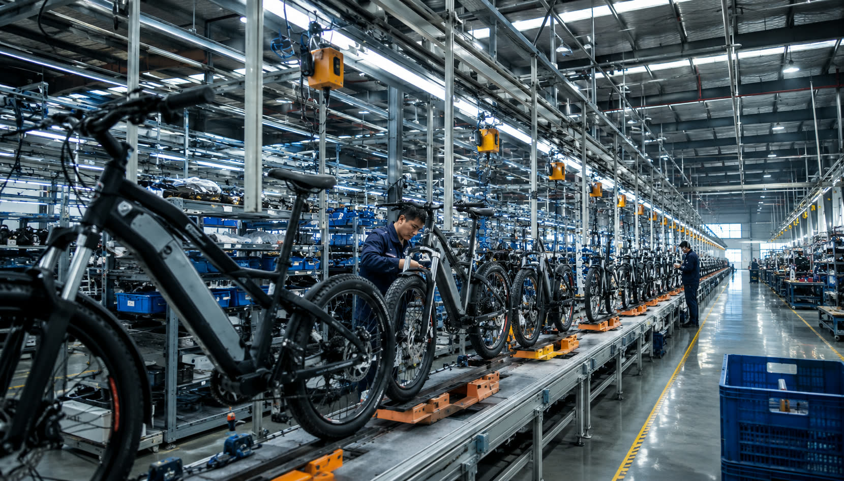 Electric bicycle assembly line in Tianjin